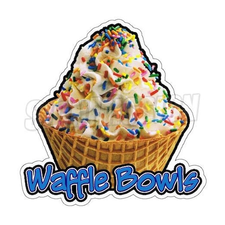 Signmission Safety Sign, 1.5 in Height, Vinyl, 24 in Length, Waffle Bowls D-DC-24-Waffle Bowls